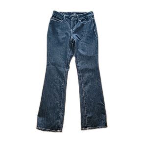 Faded Glory Curvy Boot Denim Jeans ~ Sz 4P ~ Dark Blue ~ Mid Rise ~ 30" Inseam